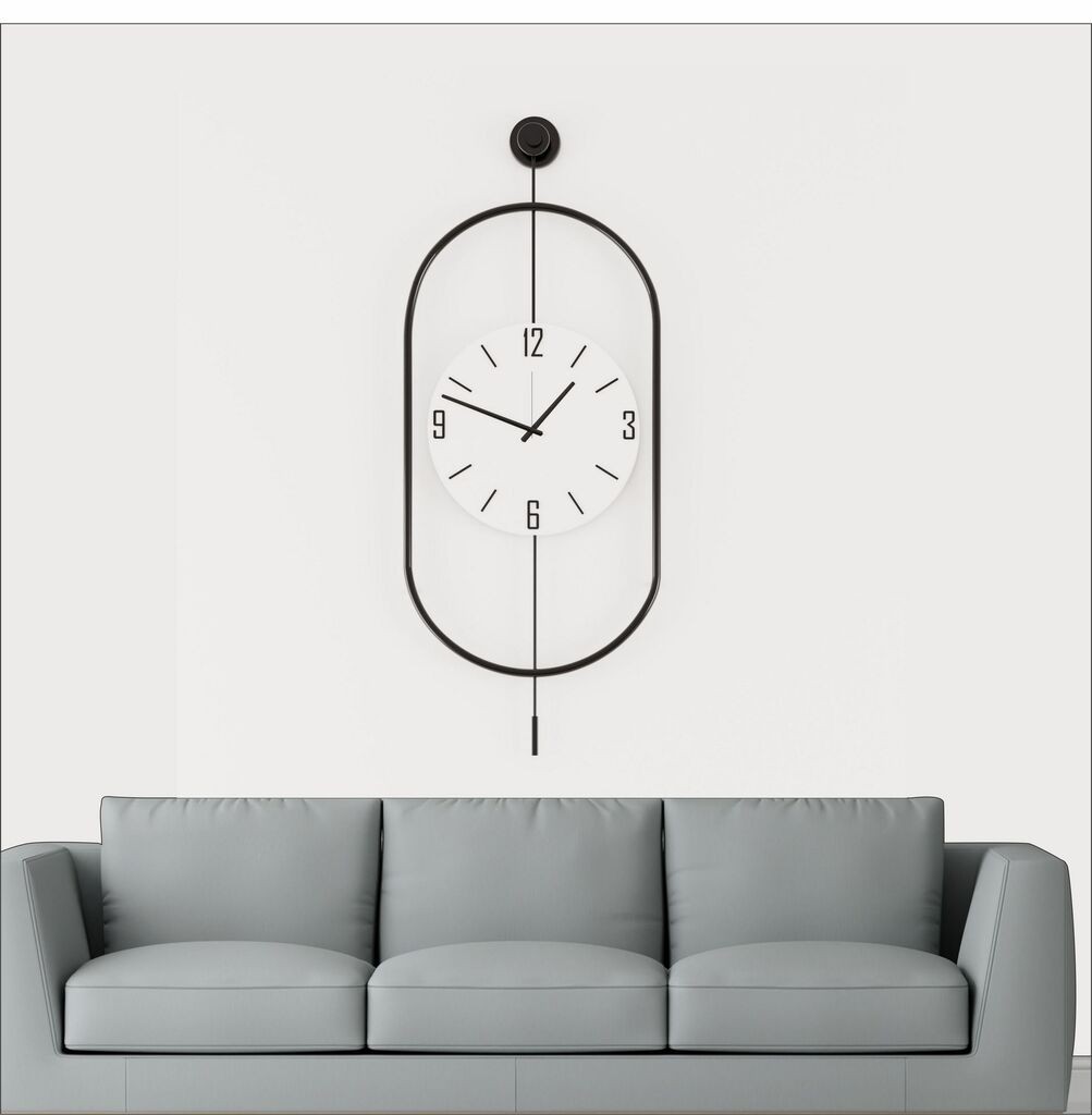 Zidni sat Wallity Mclock-00114, 35x85x7 cm, Crni