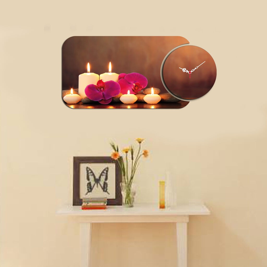 Zidni sat Wallity YMS-42, 68x32 cm, 2 dijela