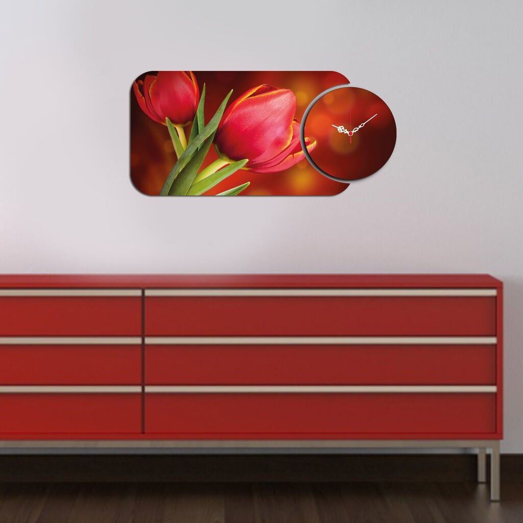 Zidni sat Wallity YMS-29, 68x32 cm, 2 dijela