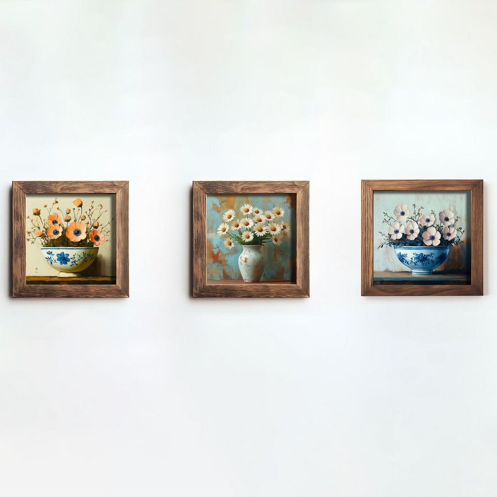 Wallity slika UKZM071, 3 dijela, 16 x 16 x 2 cm