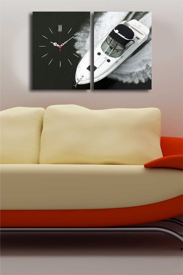 Zidni sat Wallity 2P3040CS-122, 64x40 cm, 2 dijela