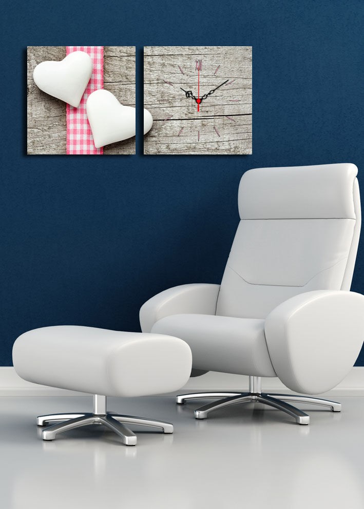 Zidni sat Wallity 2P2828CS-18, 60x28 cm, 2 dijela