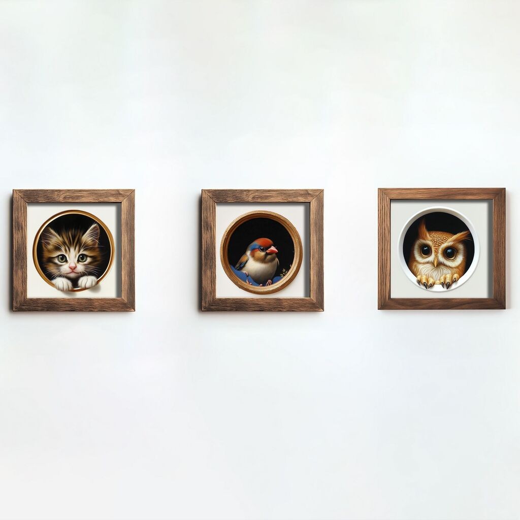 Wallity slika UKZM078, 3 dijela, 16 x 16 x 2 cm