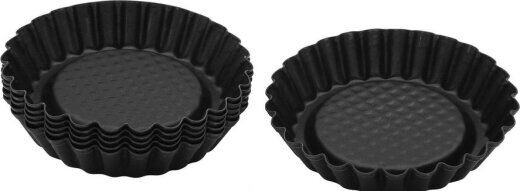 Zenker Kalupi za tortice10.5x2cm, 6 Komada, Crni