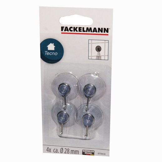 Fackelmann Kukice za kačenje, 4 Komada, 2.8cm, Providne