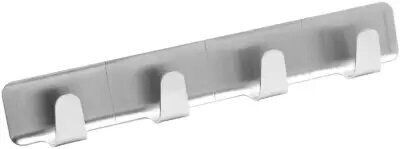 Fackelmann Vješalica za kačenje, 4 Kukice, Srebrne boje