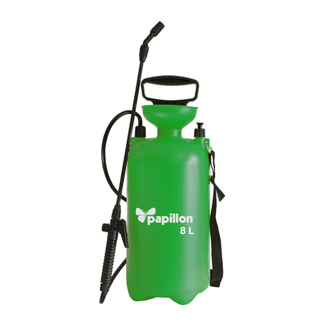 Papillon Leđna tlačna šprica s rasteretnim ventilom, 8 litara, Zelena