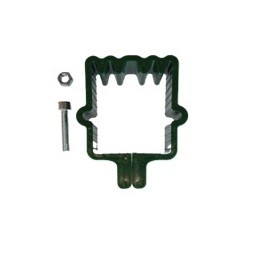 Obujmica za kvadratnu cijev 50x50 mm sa vijkom, Zeleni