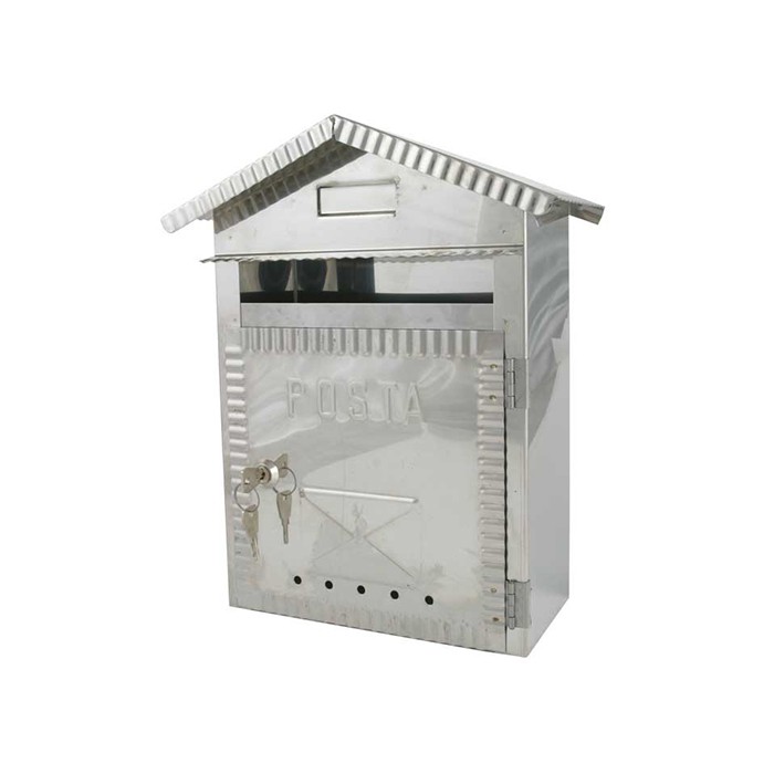 Poštanski sandučić INOX tip 647, 230 x 360 x 110 mm, sa bravicom, Sivi