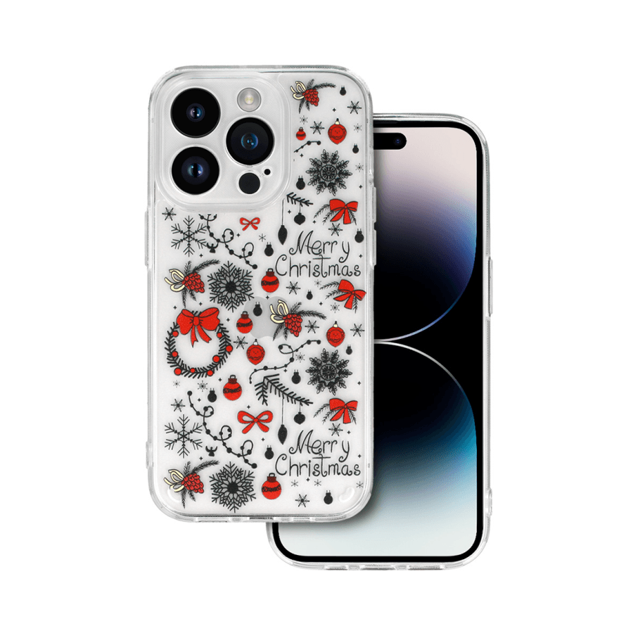 Zaštitna maska Christmas case za iPhone 14, Providna