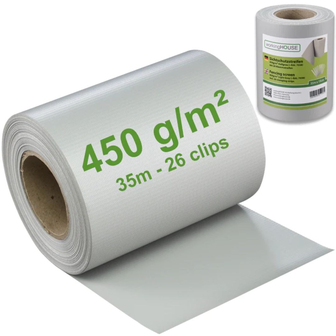 Kompakt Folija PVC za ograde, Siva