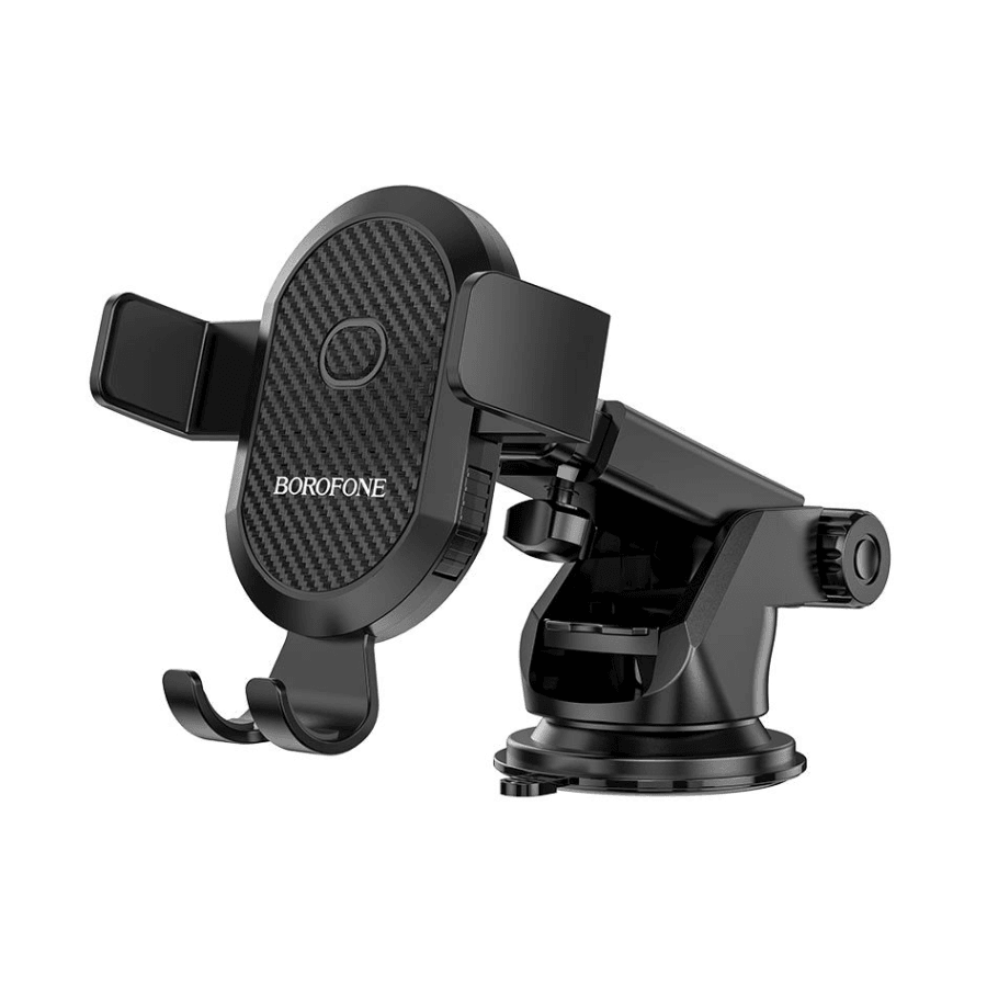 Borofone Univerzalni auto držač za mobitel BH39 Amazing bay one touch center console car, Crni