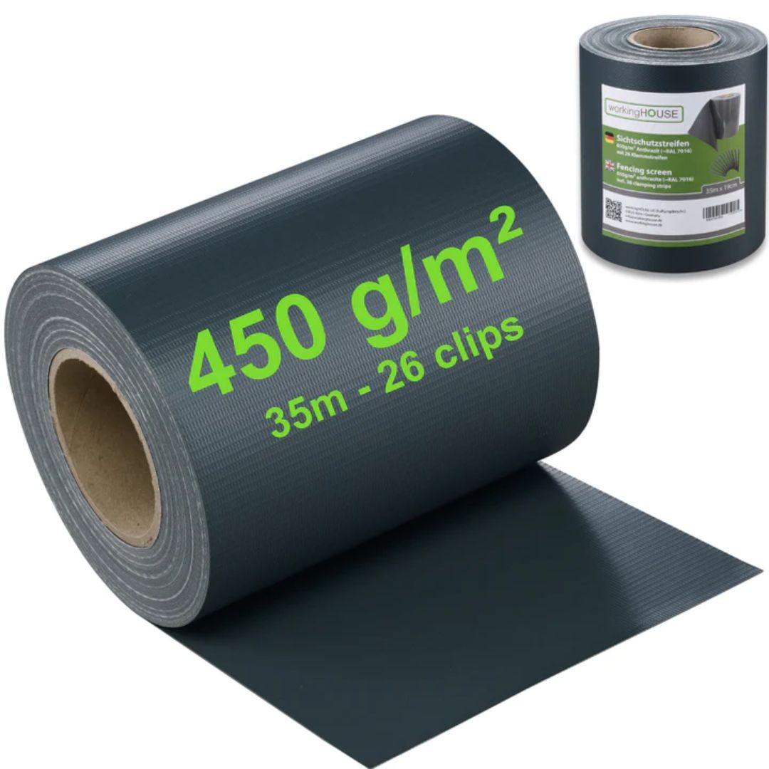 Kompakt Folija PVC za ograde, Crna