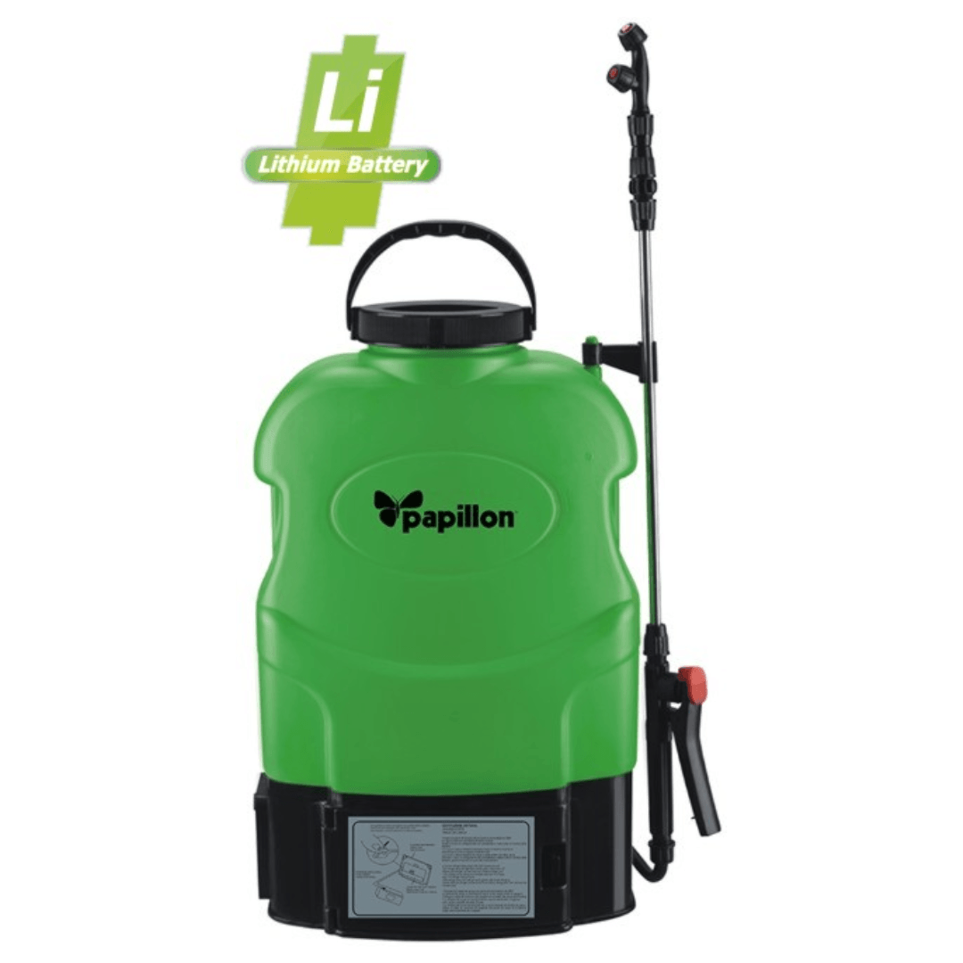 Papillon Aku leđna šprica 8 Ah/12V, matalni štap, 16 litara, Zelena