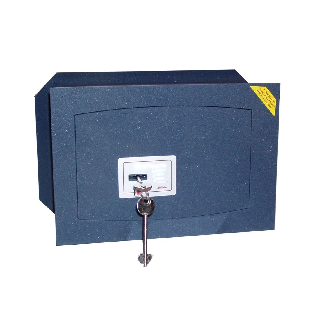 Ugradbeni zidni sef s ključem 400 x 250 x 195 mm, Plavi