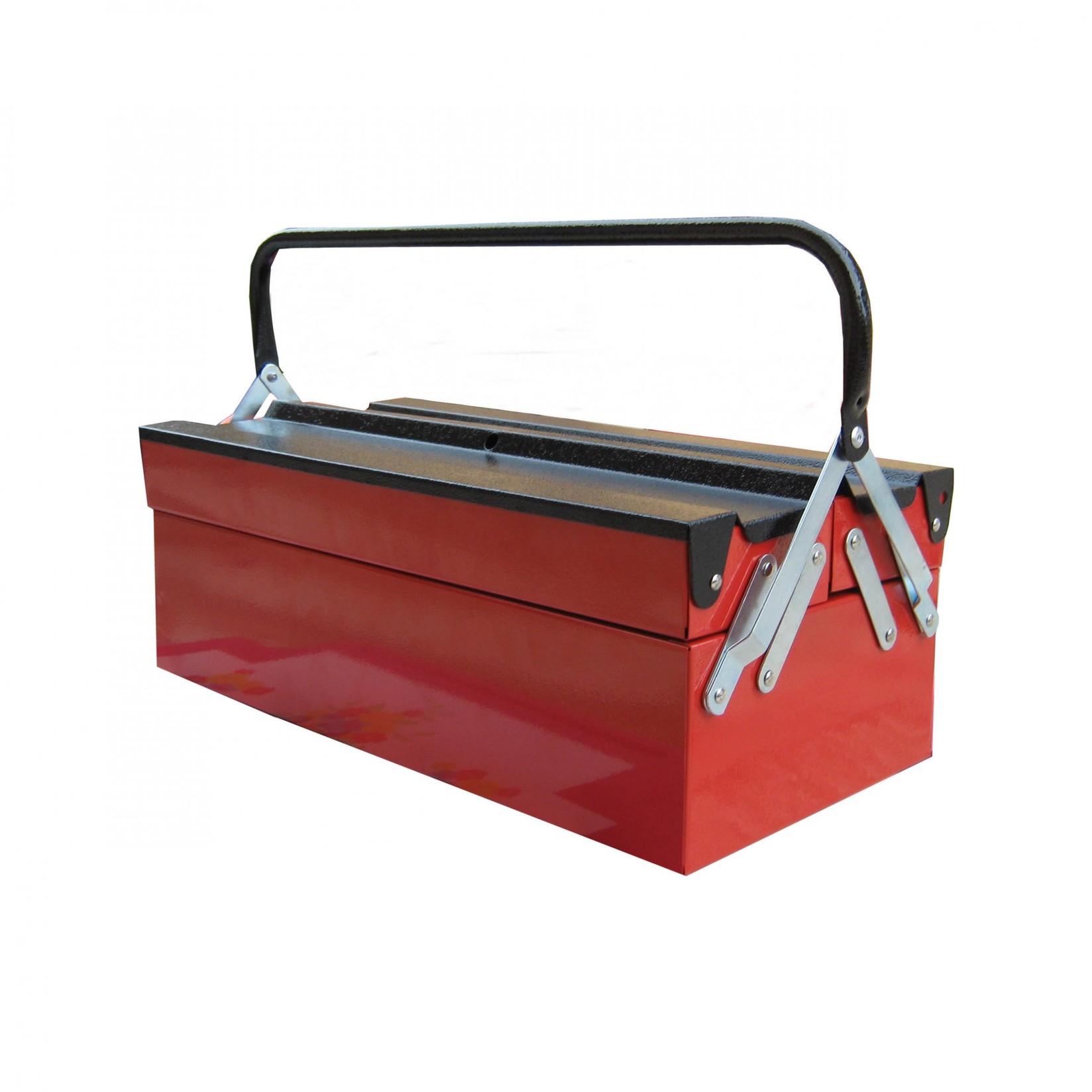 Kutija za alat Atena 260 x 220 x 200 mm, trodijelna metalna, Crvena