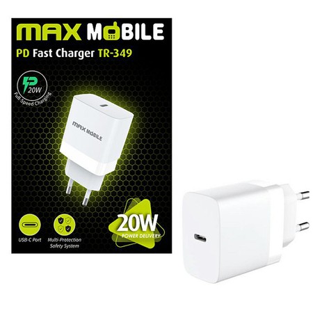 Maxmobile Adapter kućni PD QC 3.0 TYPE C TR-349 20W, Bijela