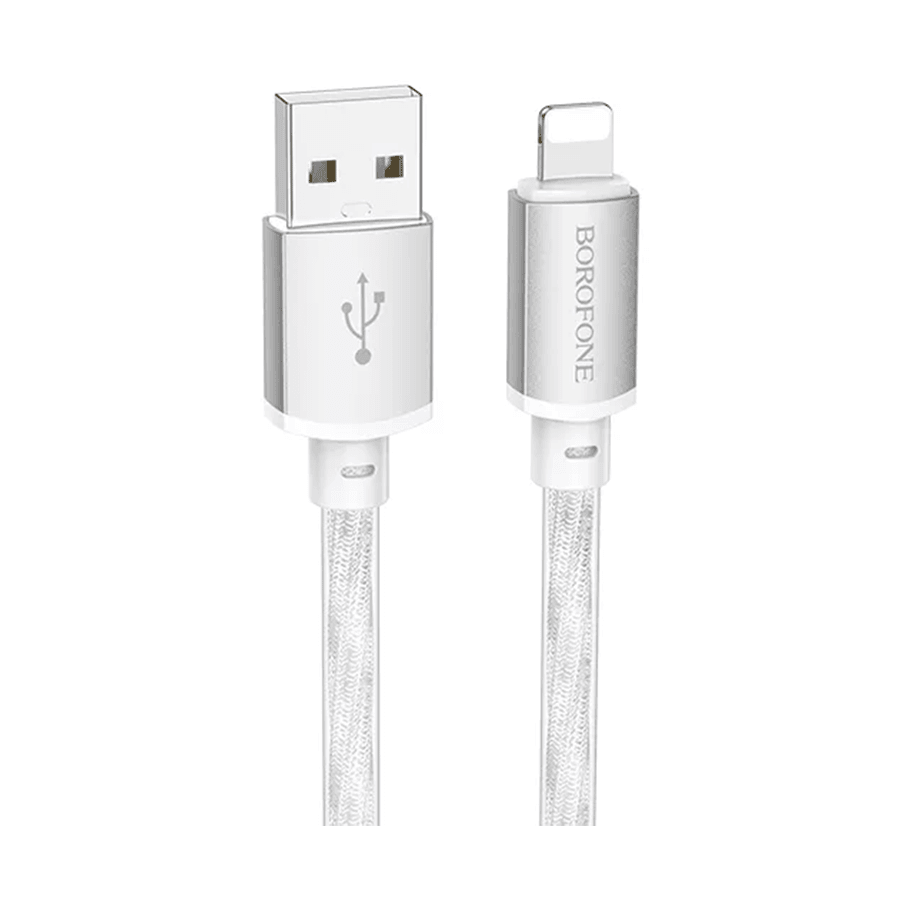 Borofone USB kabl BX95 Vivid PD silicone charging 1m, 20W iPhone, Bijeli