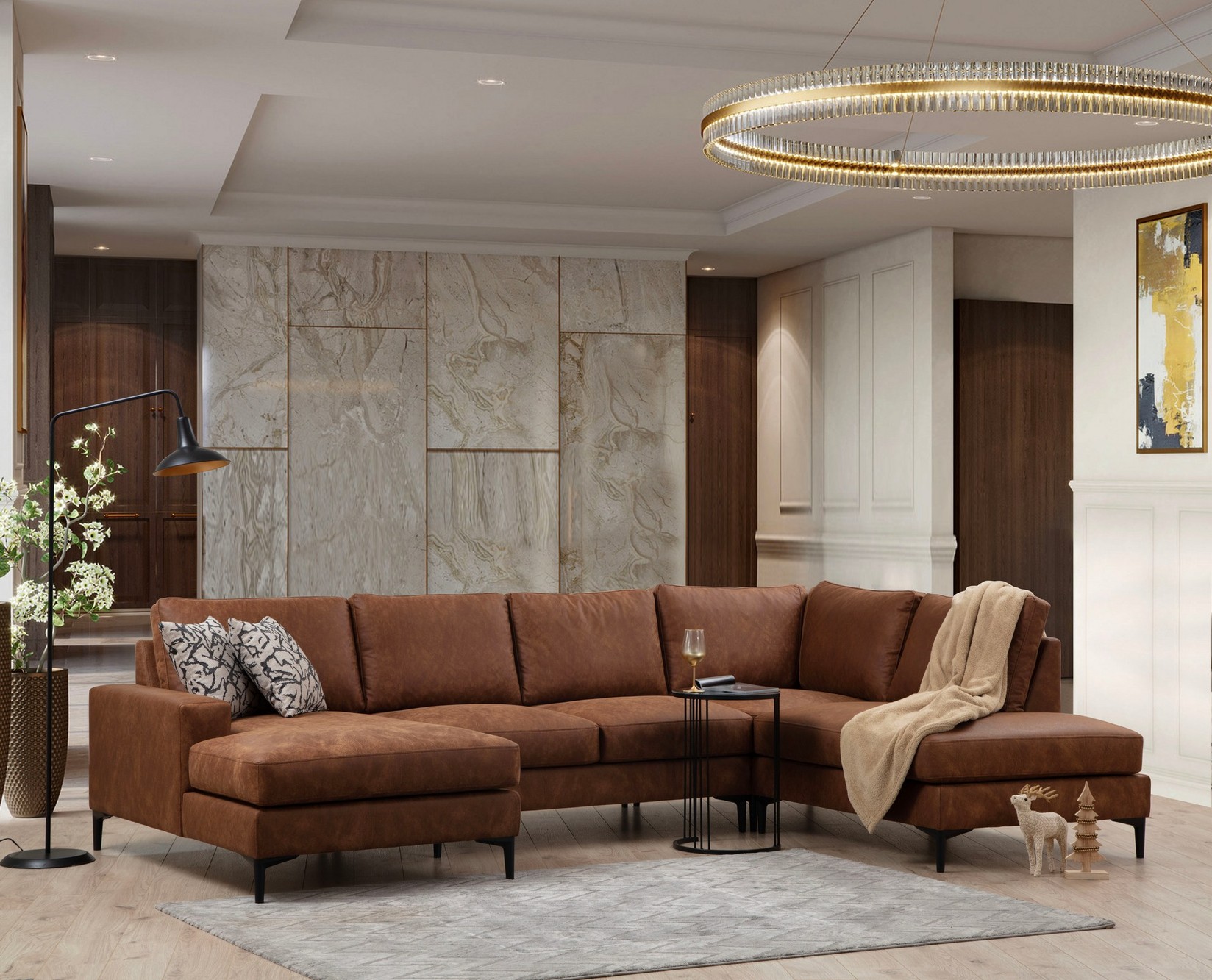 Atelier del Sofa Kutna sofa 90x90x155cm Camel