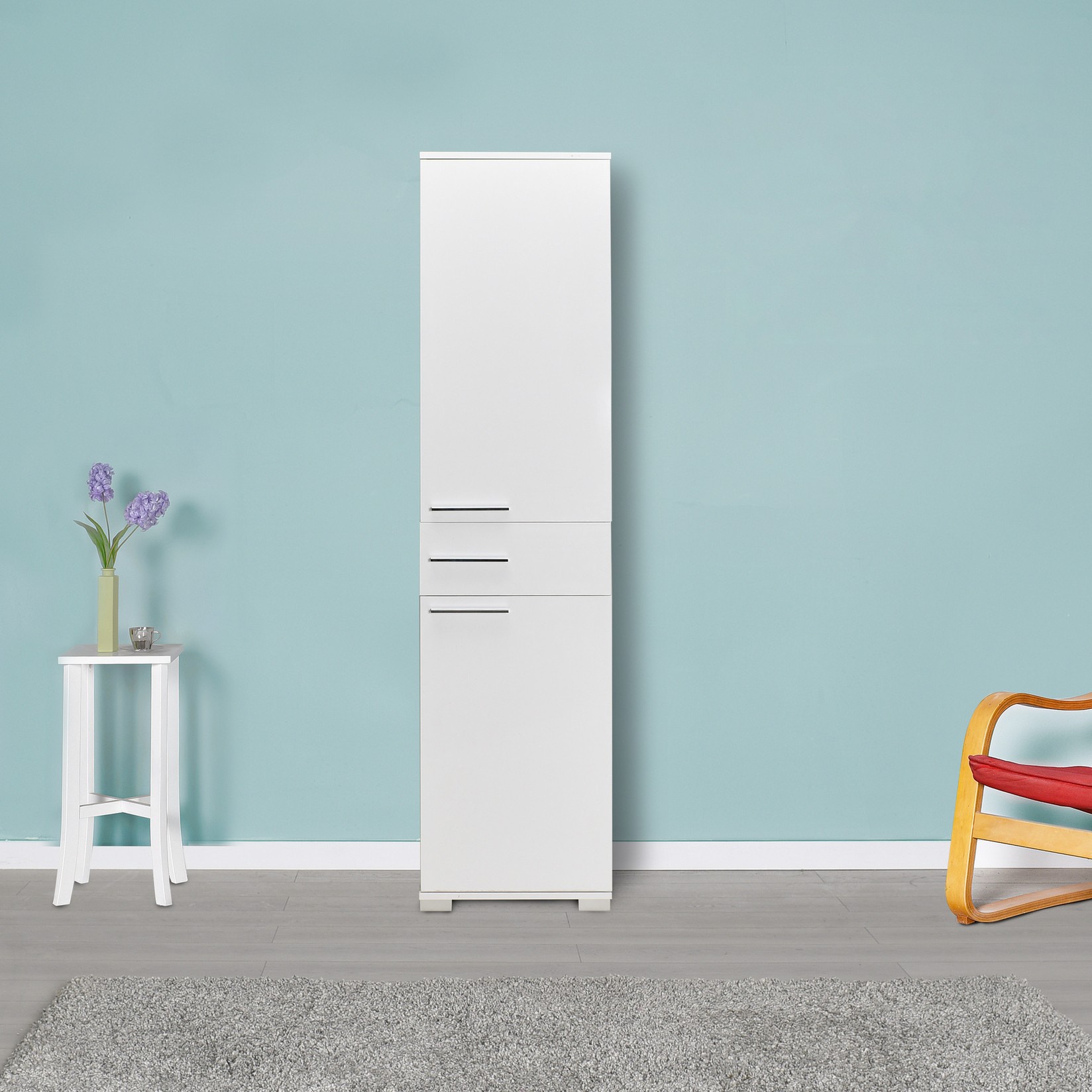 Hanah Home Komoda s ladicama 45x187x40cm Bijela