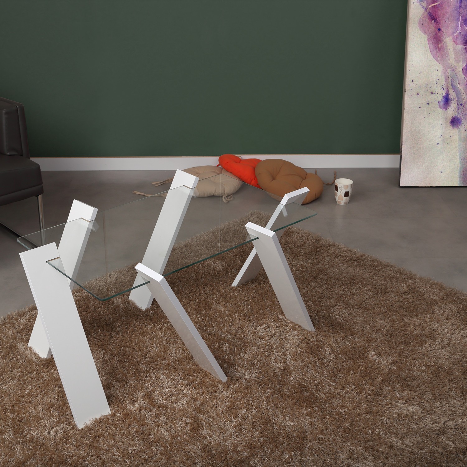 Hanah Home Klub sto Roman Maxi 92x41x57cm Bijeli