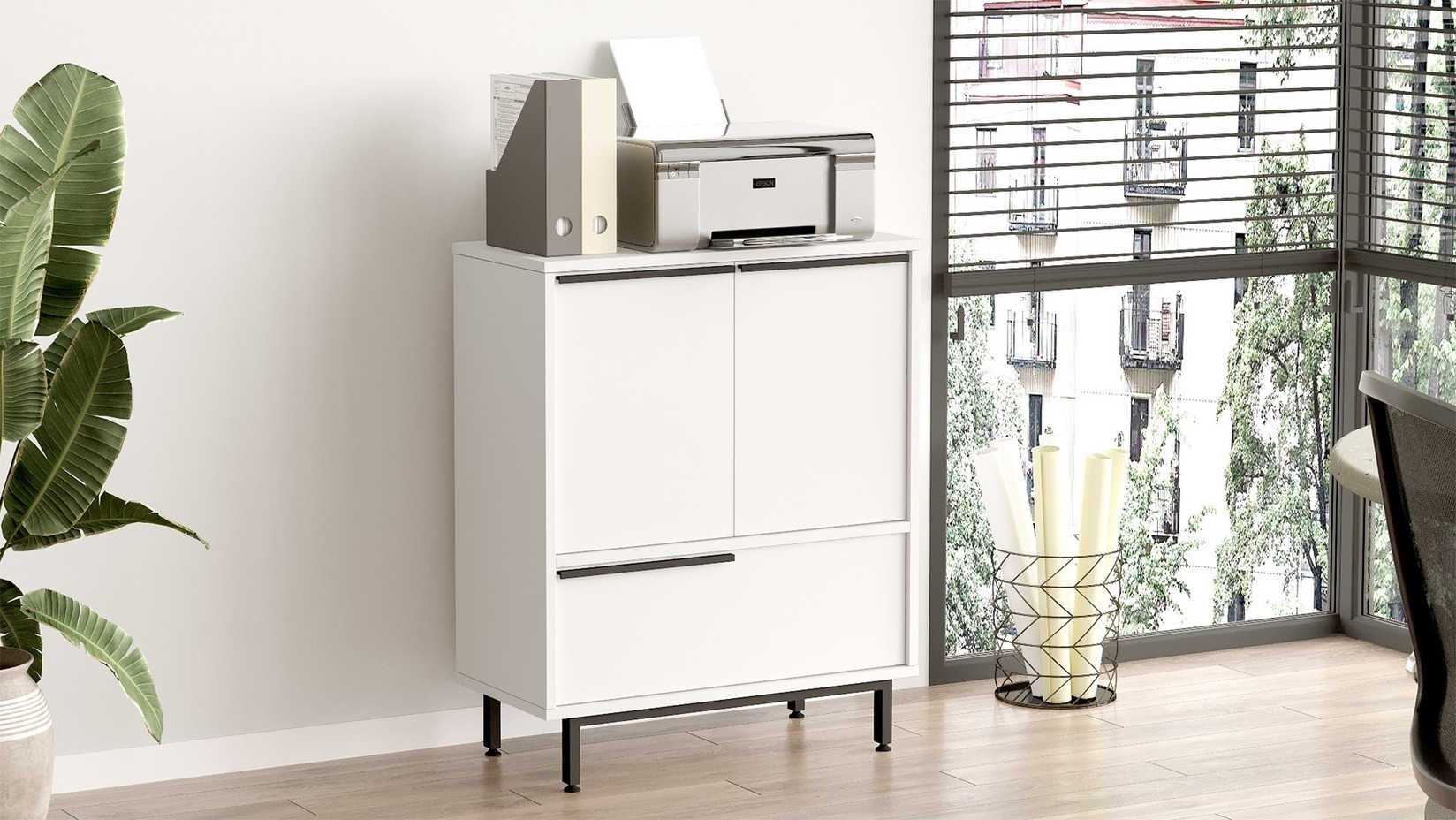 Hanah Home Komoda s ladicama 74,8x90,4x35,5cm Bijela