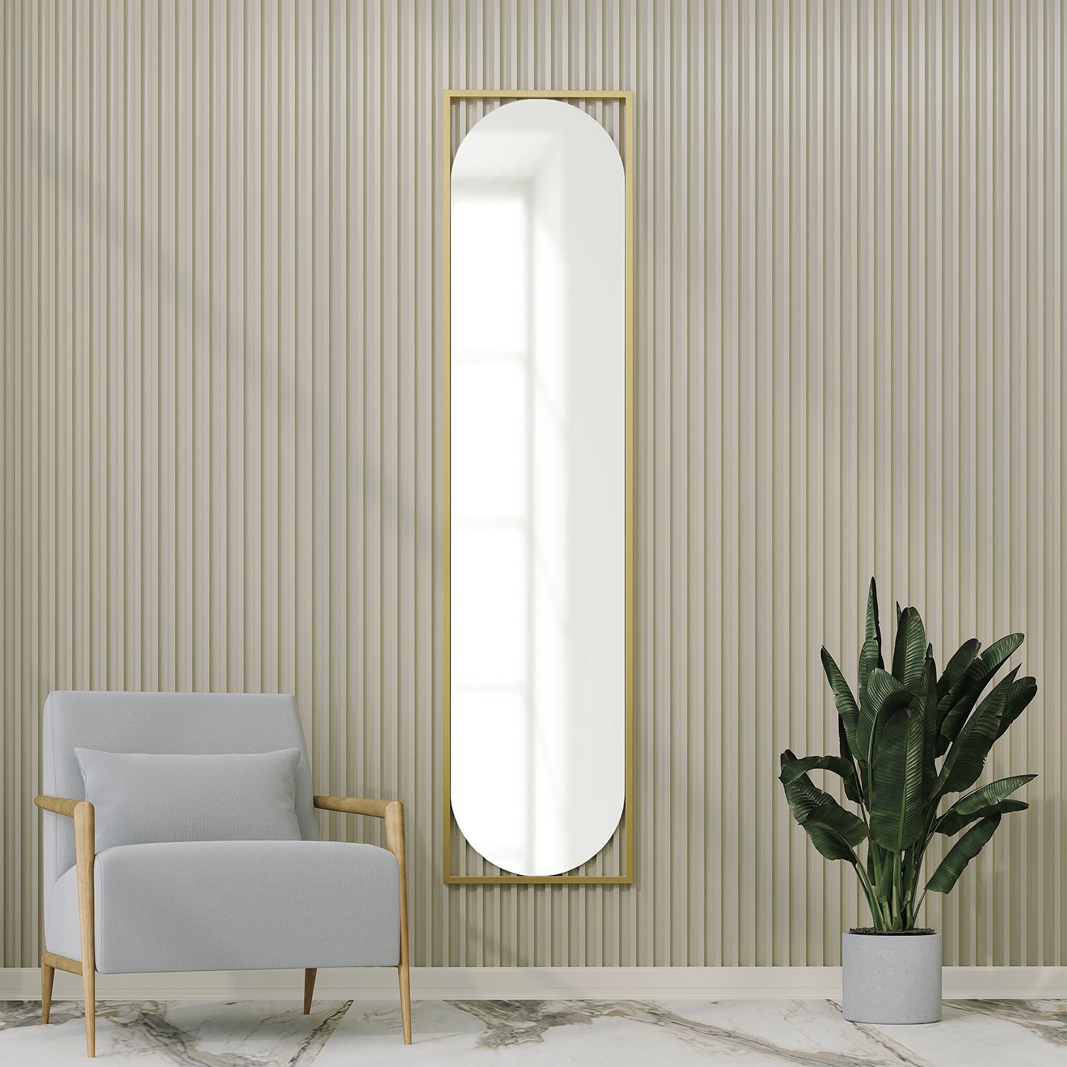 Hanah Home Mirror Gold