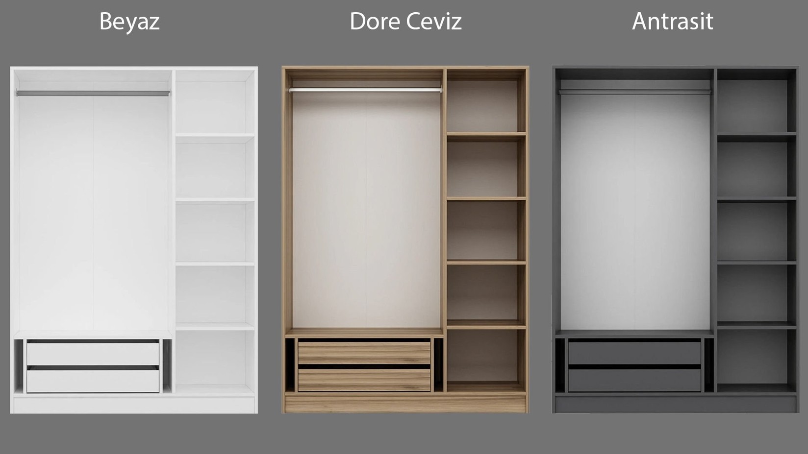 Hanah home Ormar Kale 135x190x52cm Bijeli