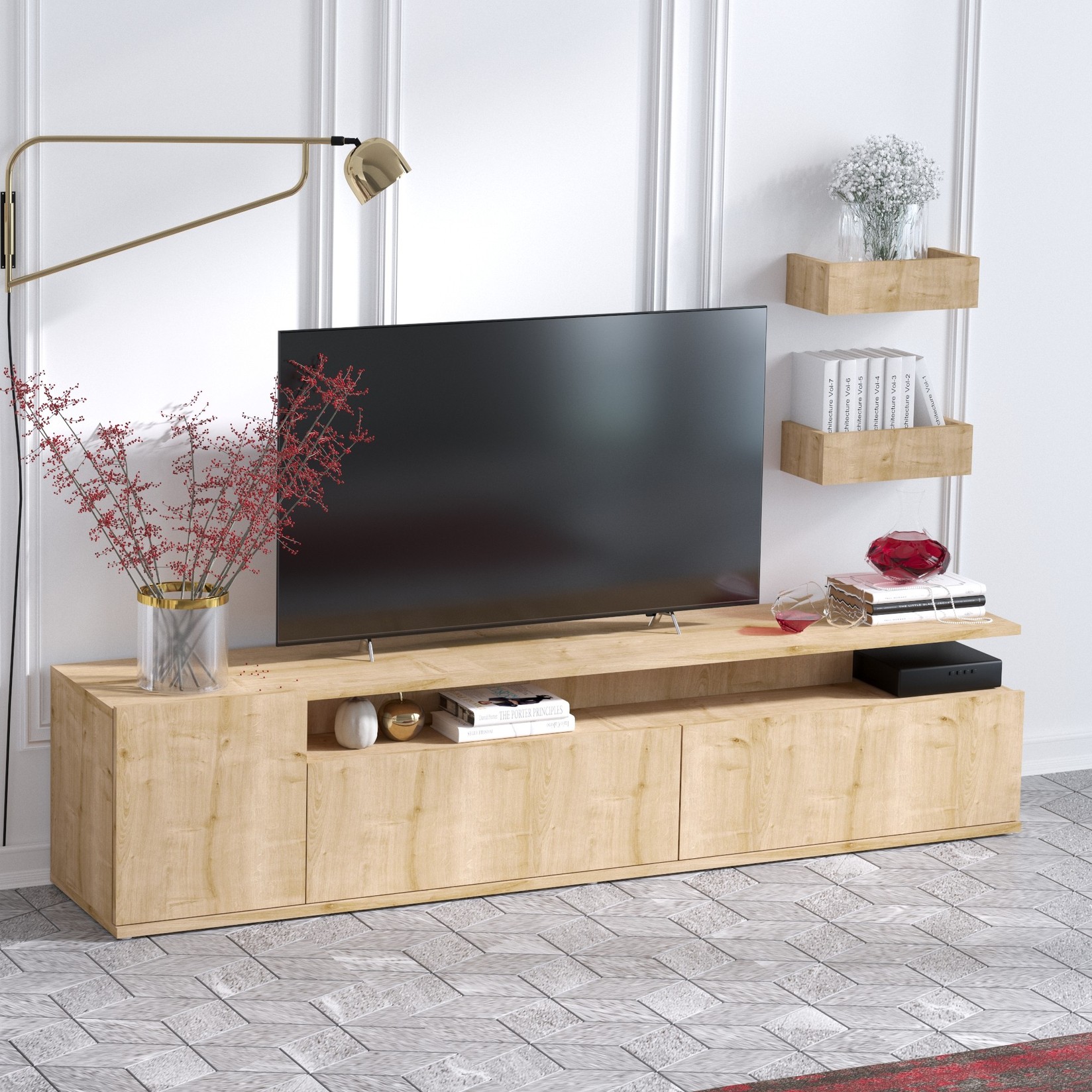 Hanah home TV Chest Alika Oak