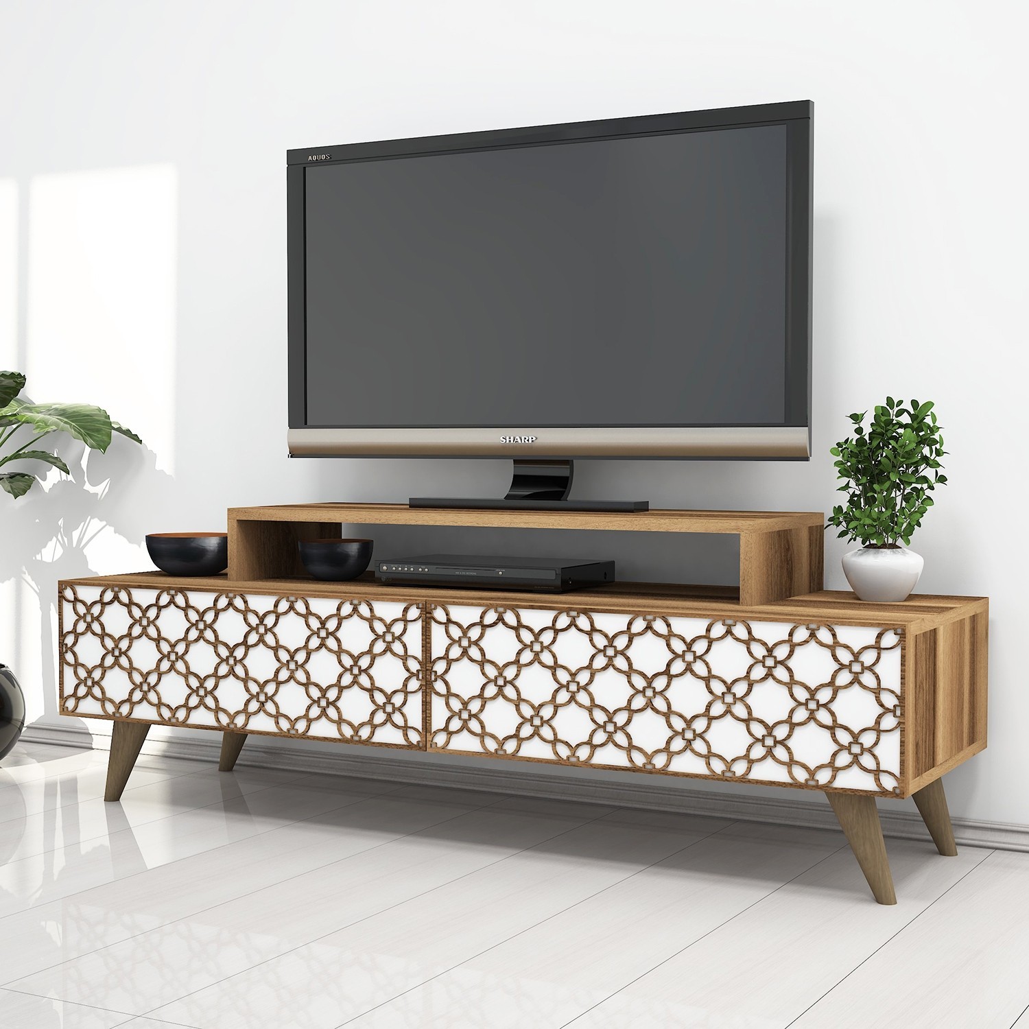 Hanah home TV Komoda City Walnut