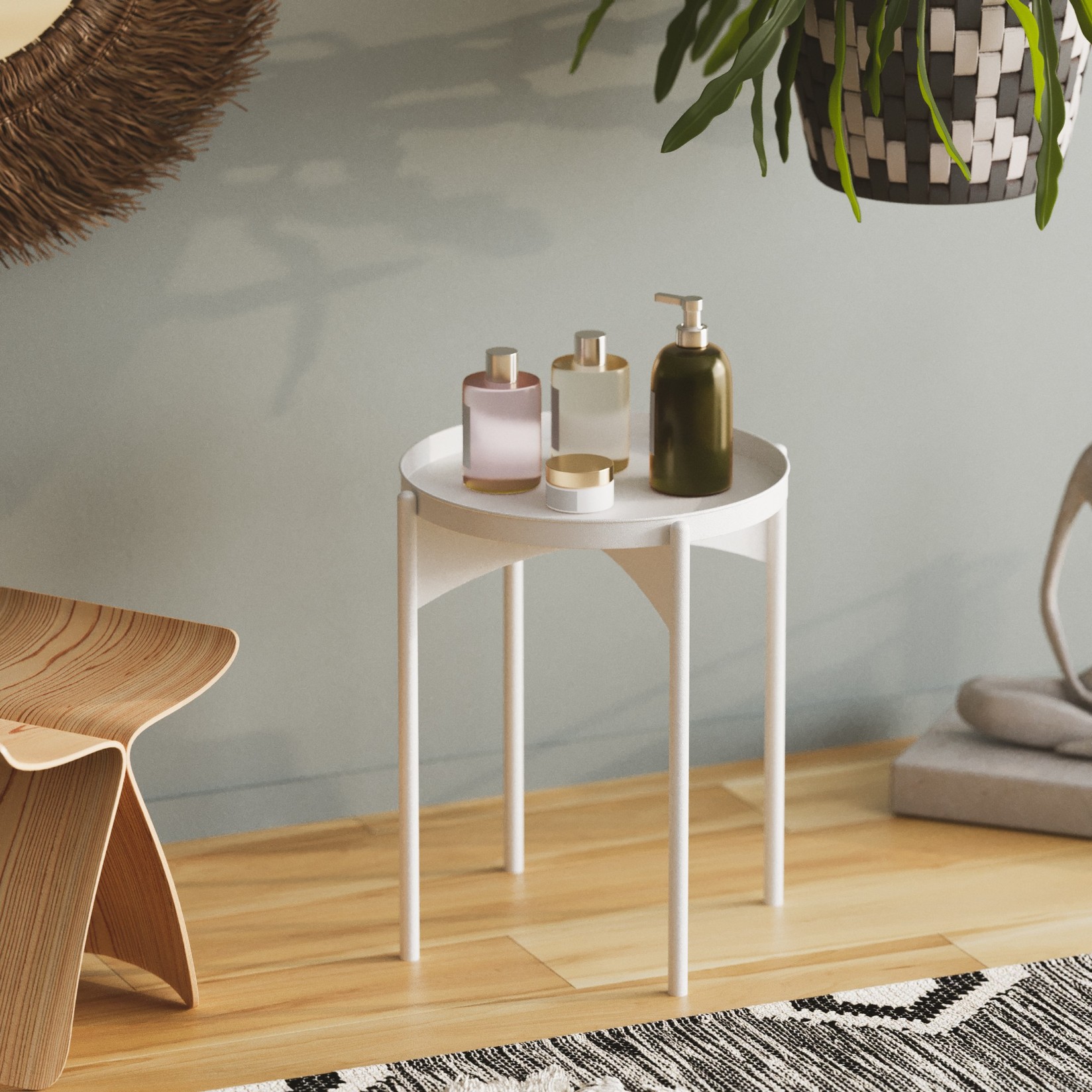 Hanah Home Club sto 44x57x44cm Bijeli