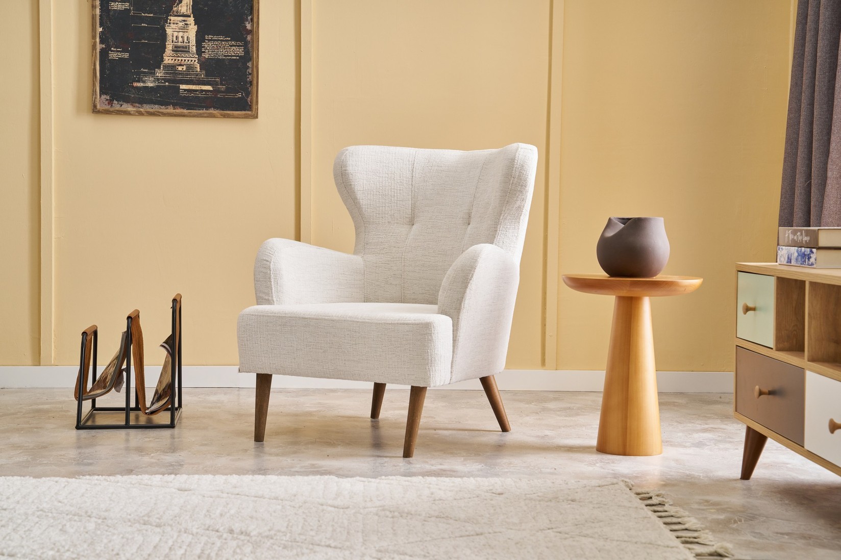 Atelier del Sofa Fotelja Karina Prestij 73x87x80cm Cream