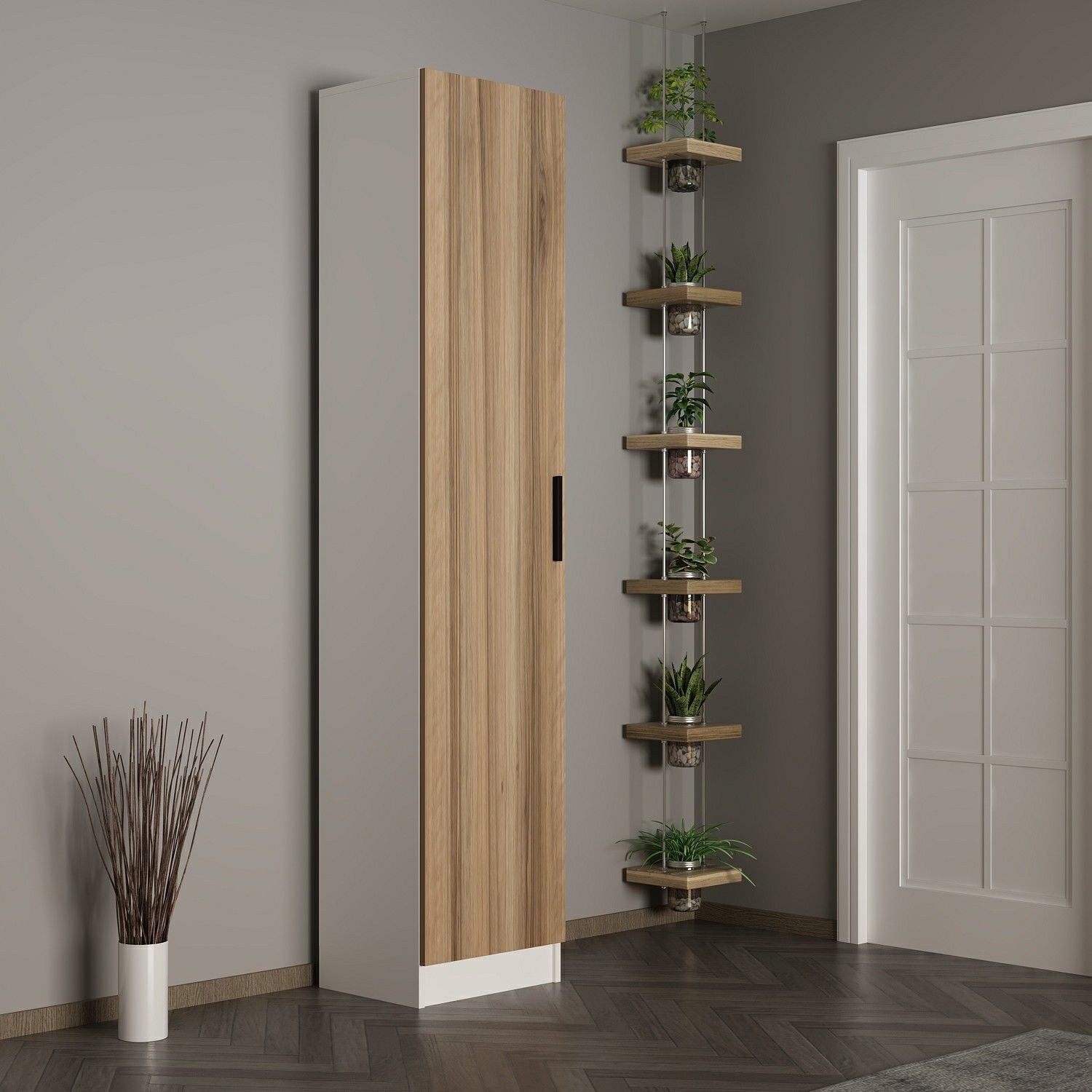 Hanah Home Ormarić za cipele 45x210x35cm Orah