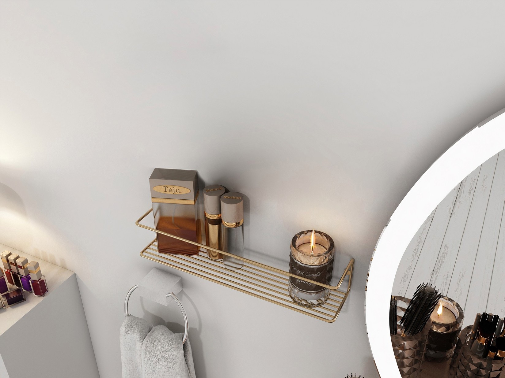 Hanah home Zidna polica siva