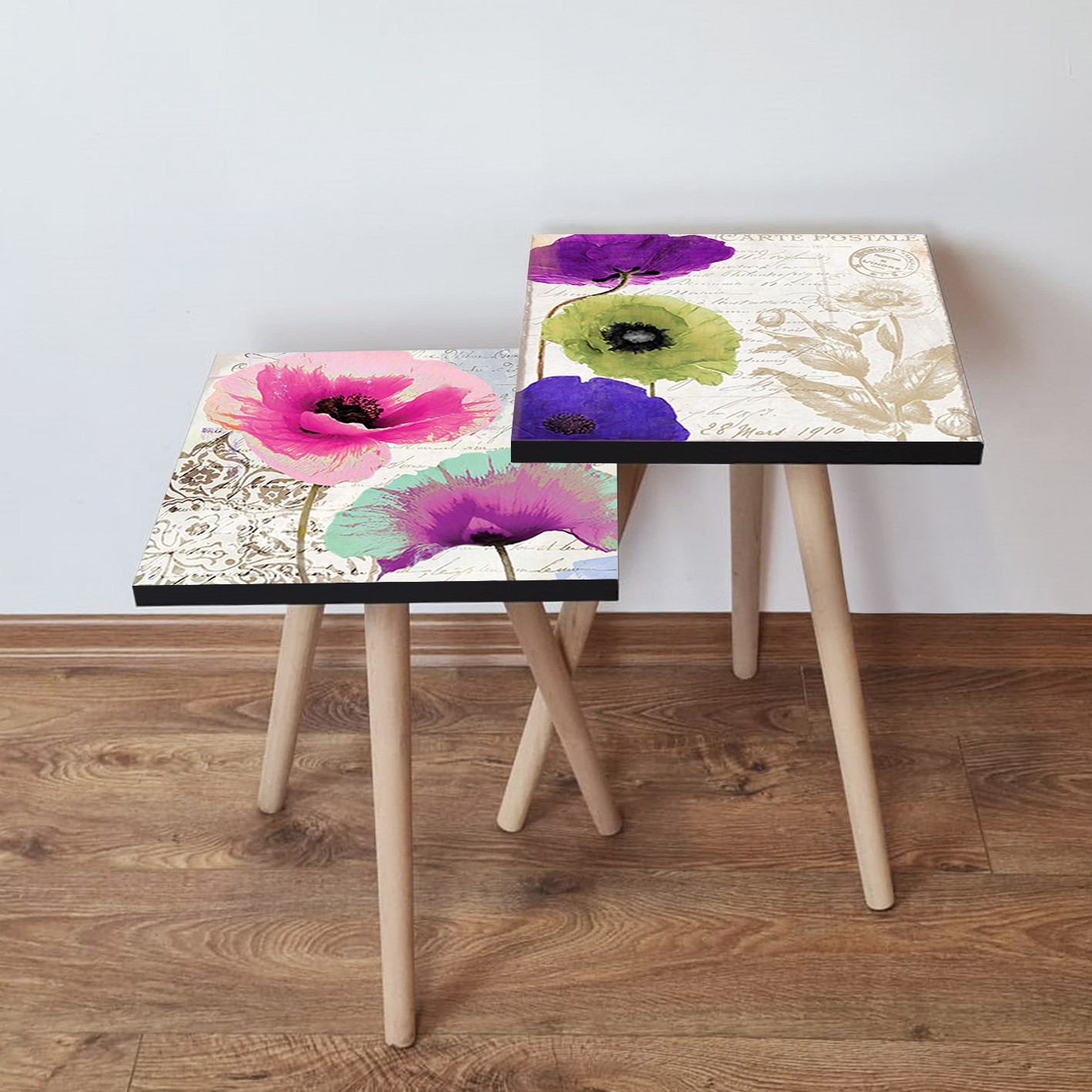 Hanah Home Set klub stolova, 2 dijela Šareni