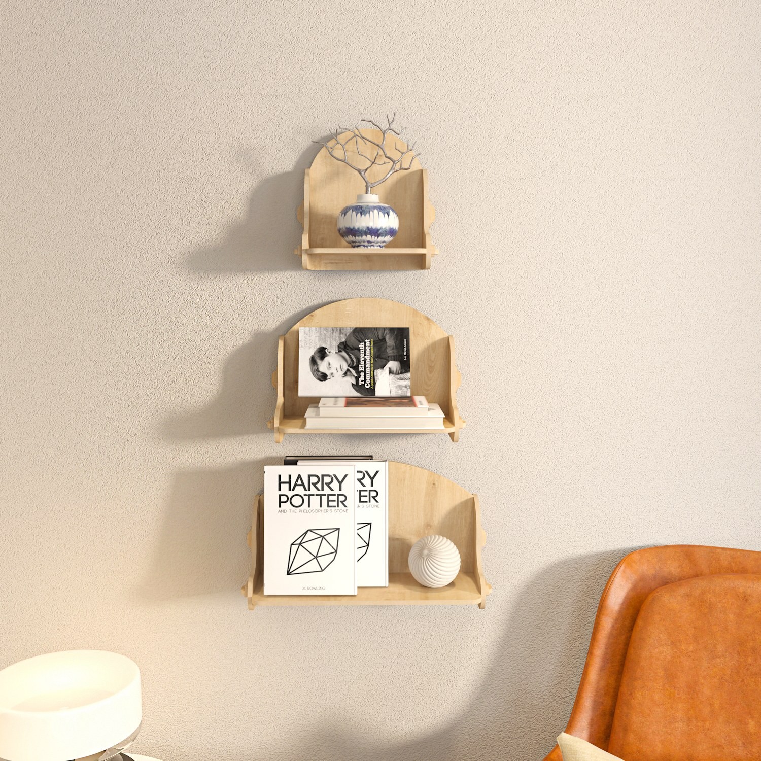 Hanah home Zidna polica od hrastovine