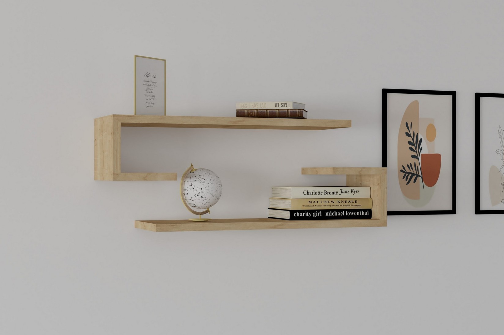 Hanah home Zidna polica od hrastovine