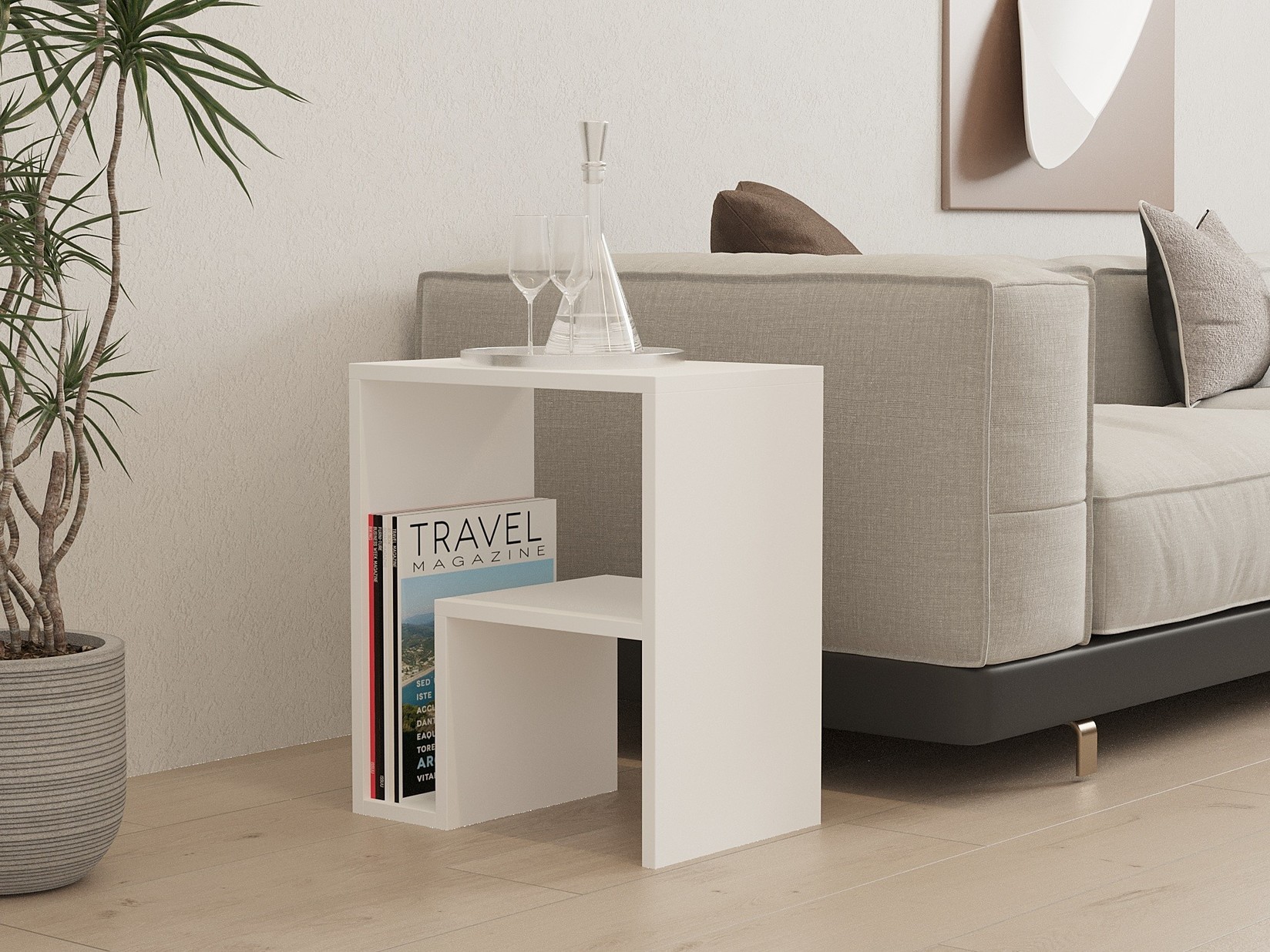 Hanah home Klub sto Yepa 45x51.8x30cm Bijela