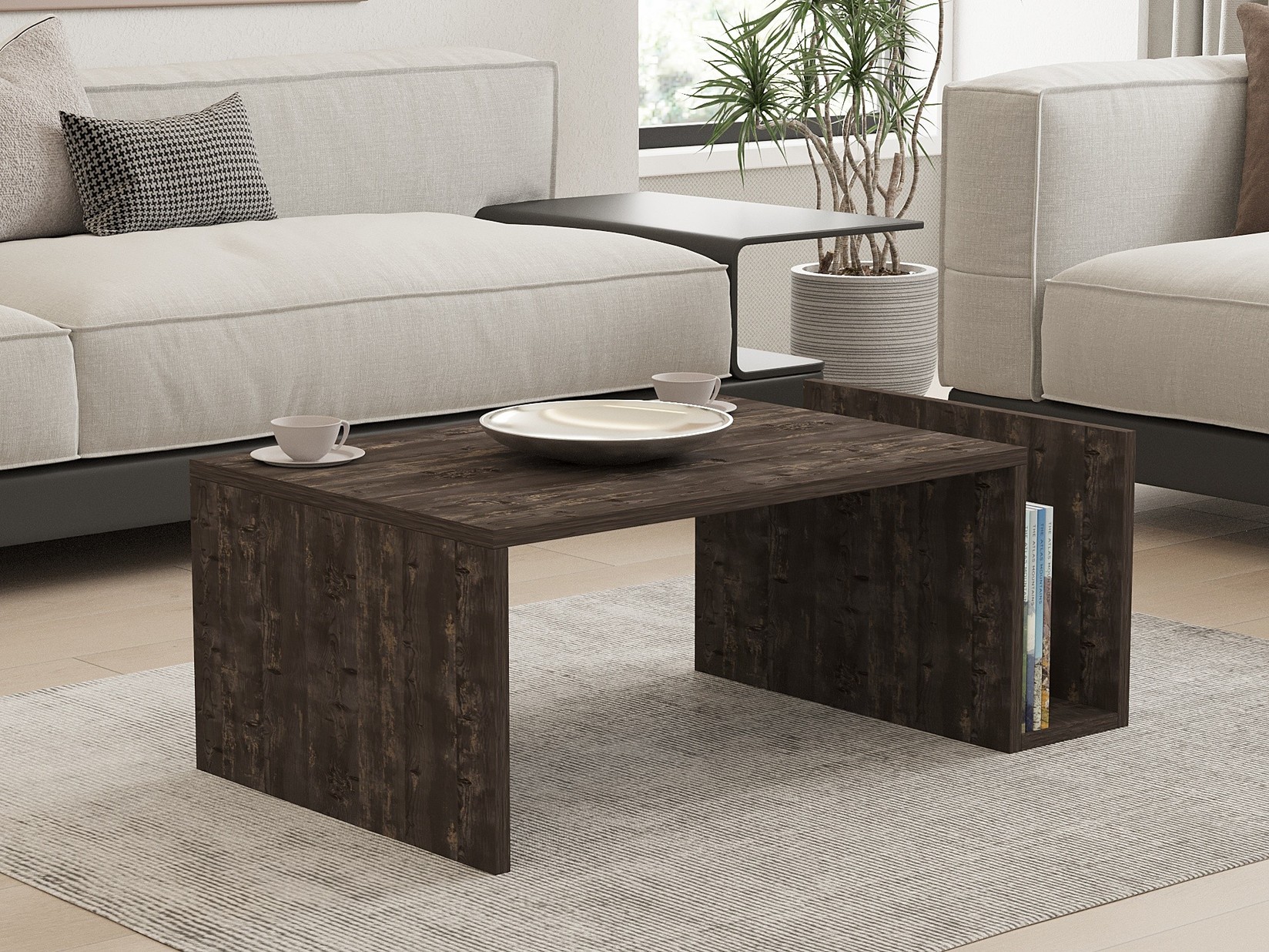 Hanah Home Club sto Memo 86,8x32,4x50cm Antracit