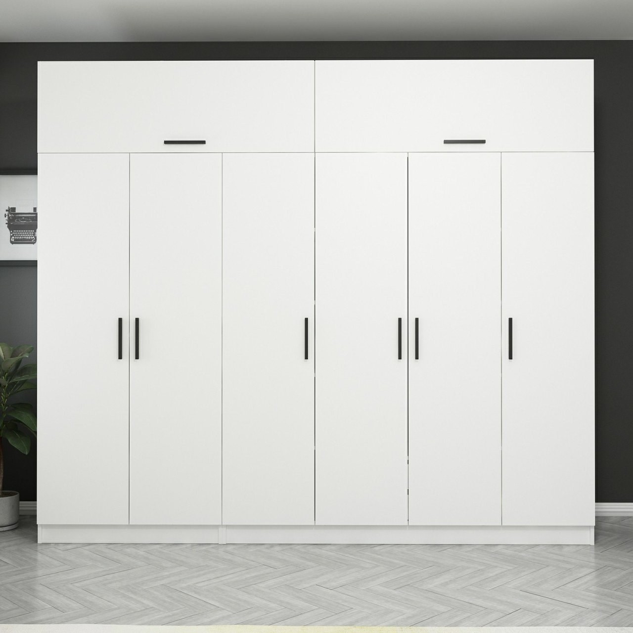 Hanah home Ormar Kale 270x235x52cm Bijeli