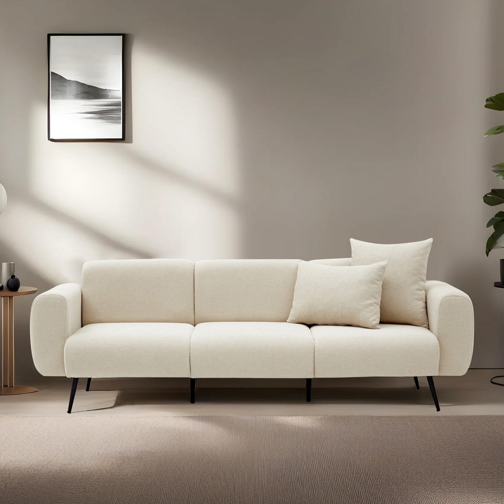 Atelier del Sofa Trosed bočna strana 235x77x82cm krem