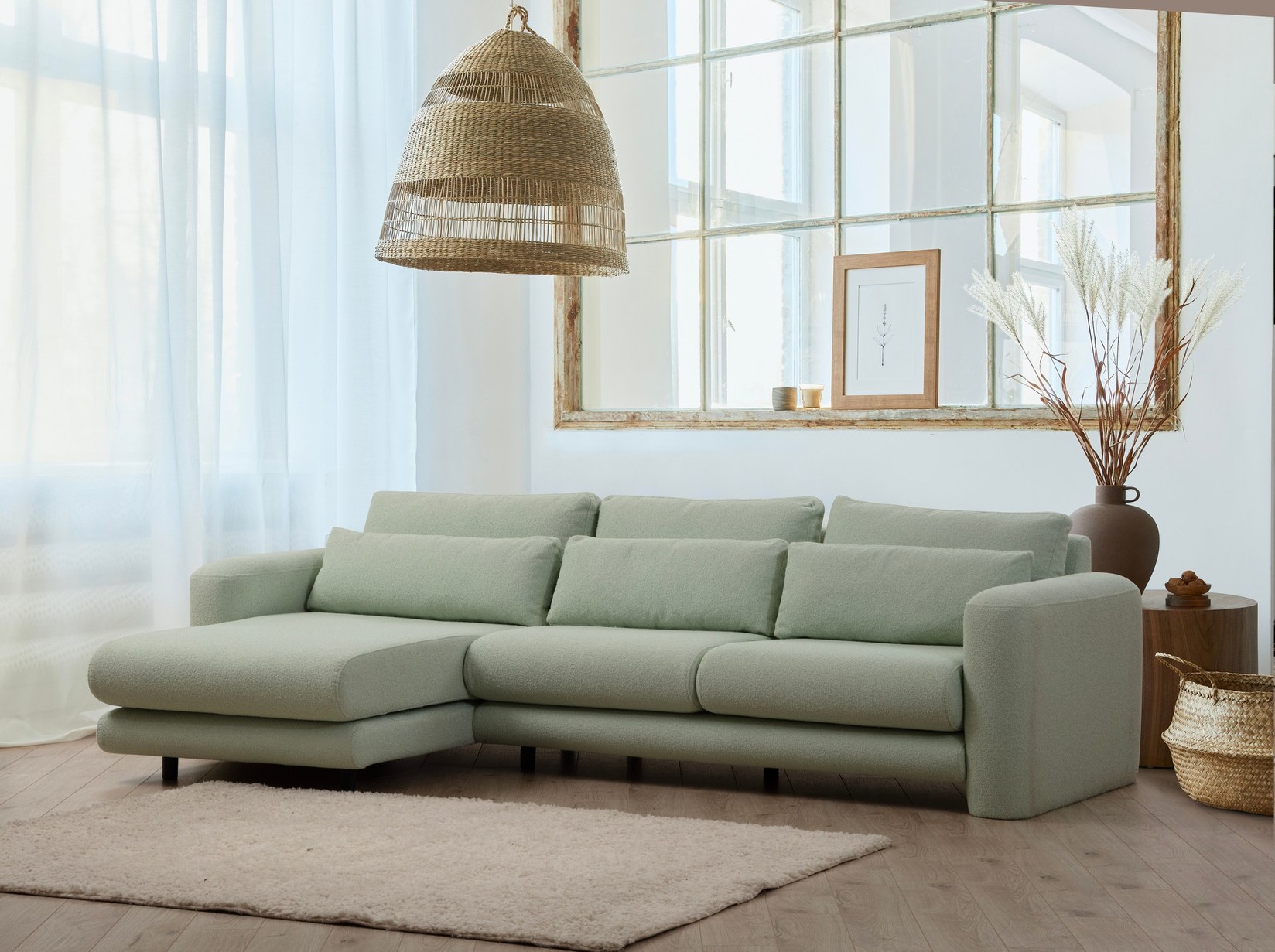 Atelier del Sofa Kutna sofa Lily 97x73x290cm Zelena