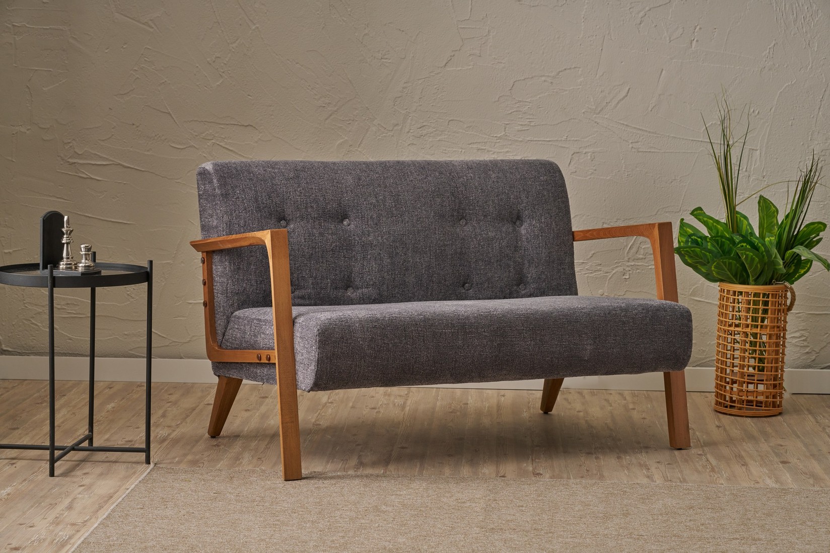 Atelier del Sofa Dvosjed Kemer 114x80x85cm Siva