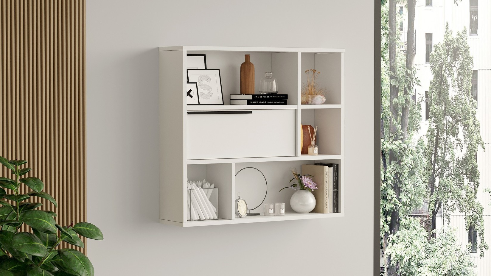 Hanah home Zidna polica bijela