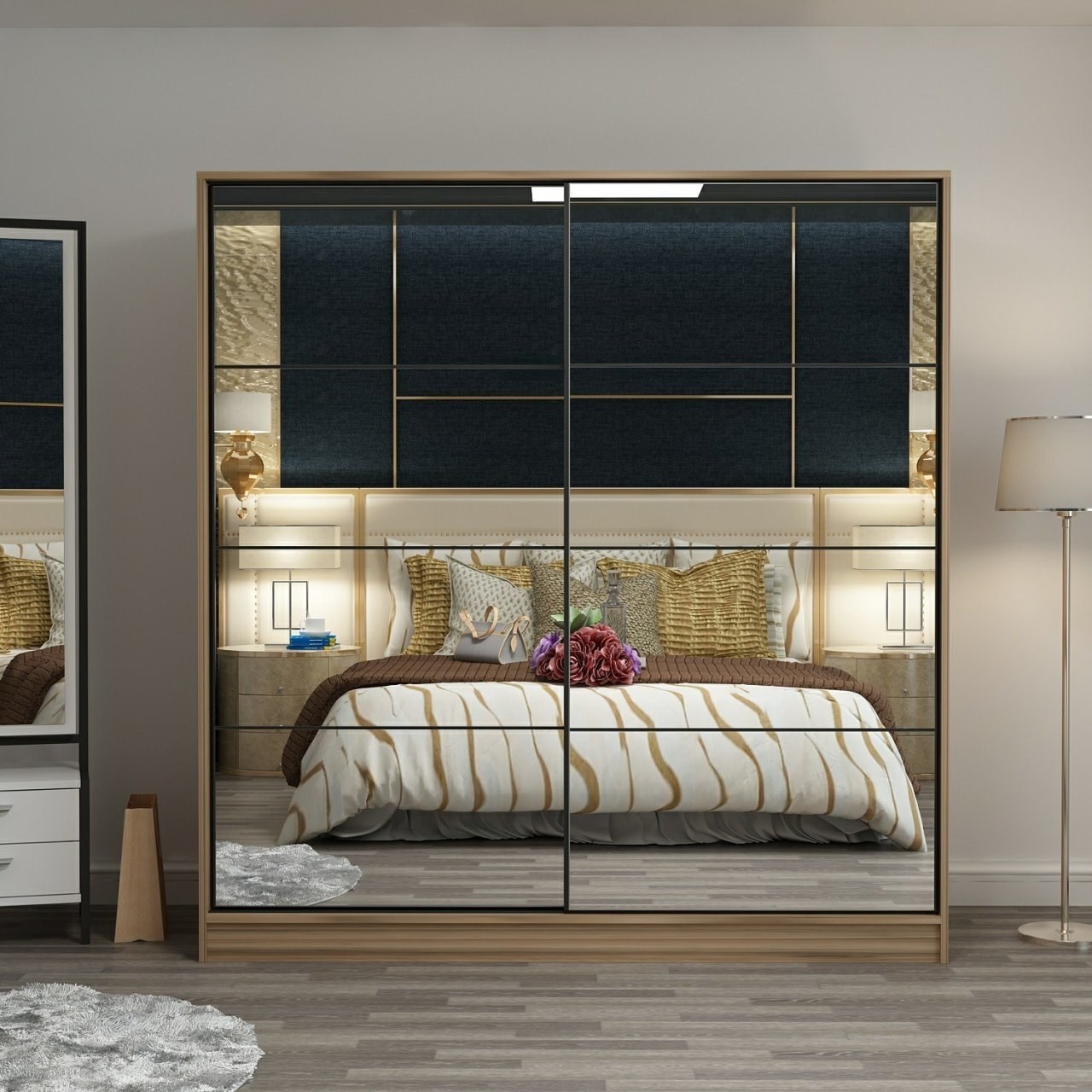 Hanah home Ormar Kale 220x210x52cm Bež