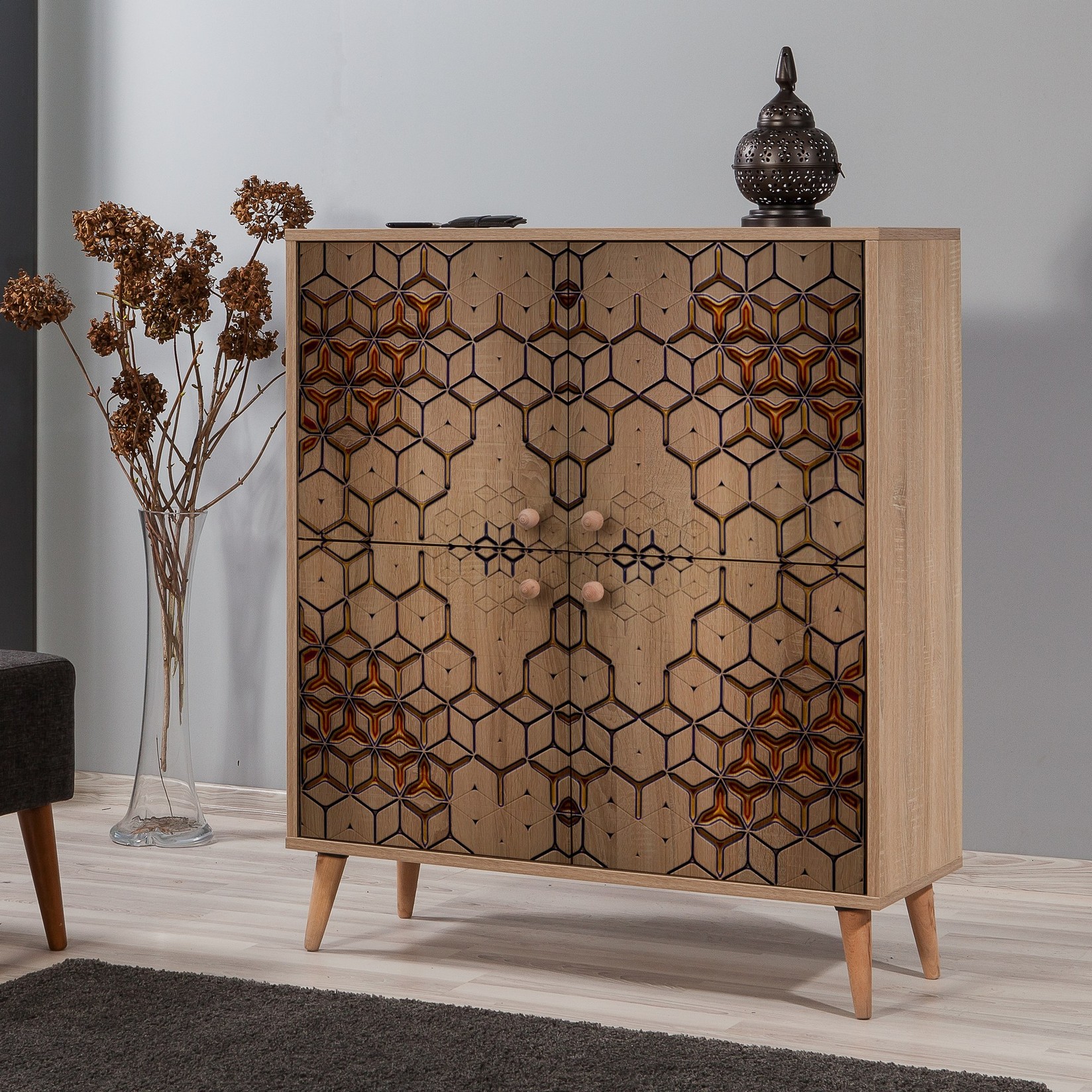 Hanah Home Komoda Multilux hrast