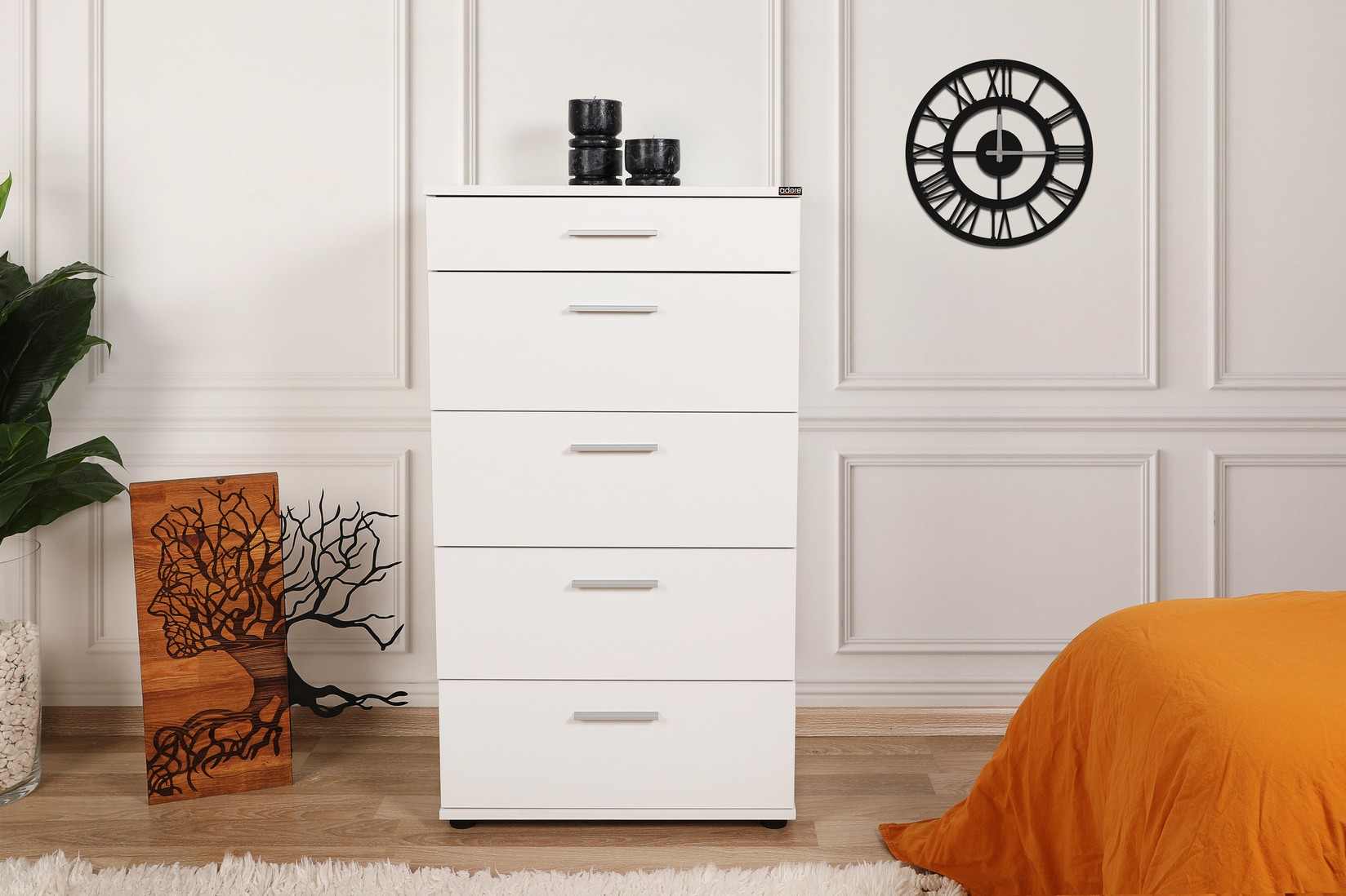 Hanah Home Komoda s ladicama 60x108x44cm Bijela