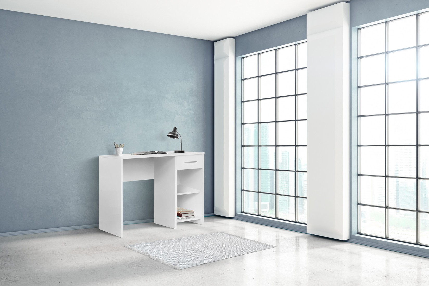 Hanah kućni radni sto 90x75x52cm Bijeli