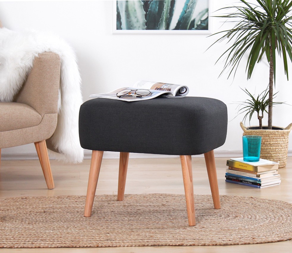 Atelier del Sofa Tabure 50x43x42cm, Tamnosivo