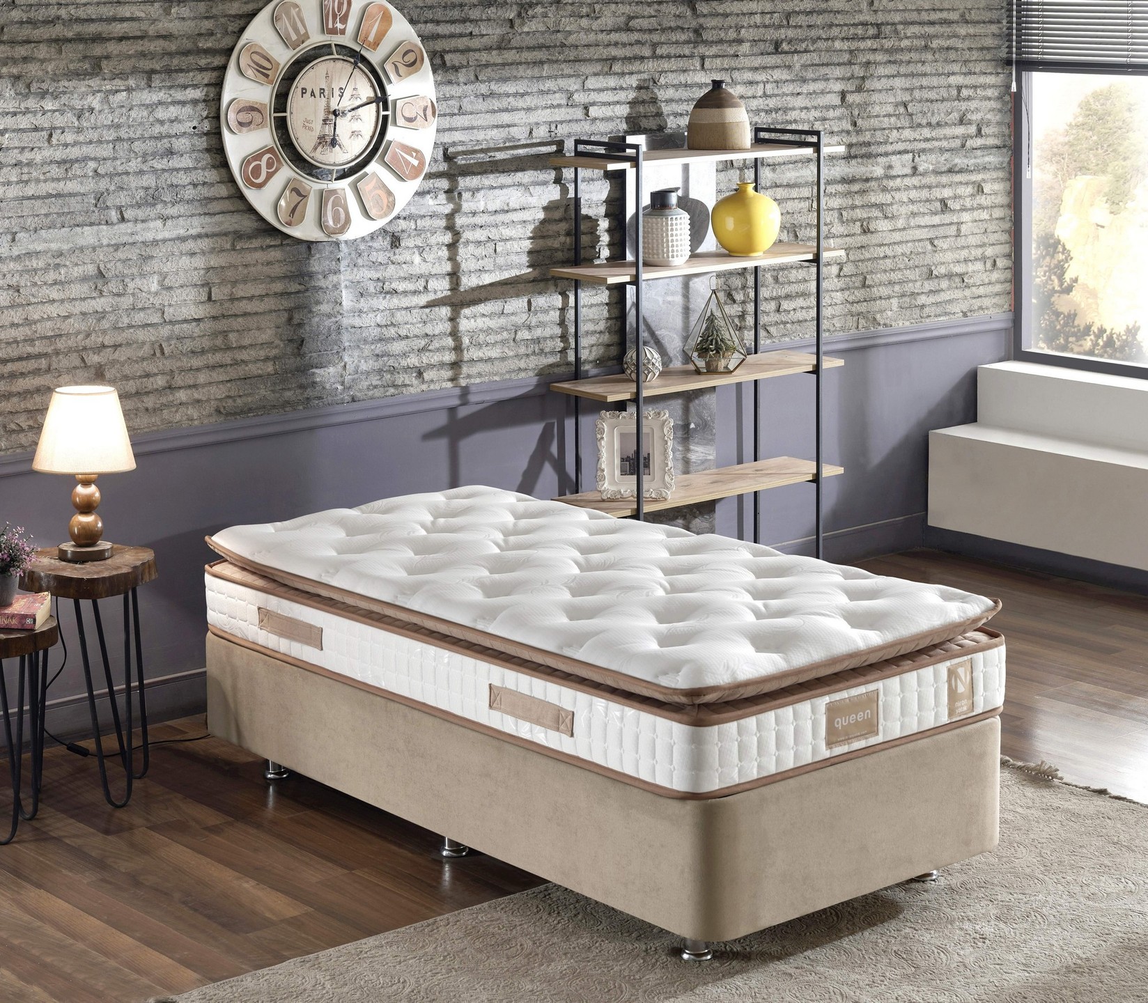 Hanah Home Madrac 90x25x190cm Bijelo-smeđi